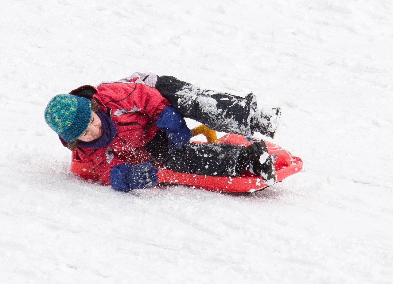 toboggan winter slide free photo