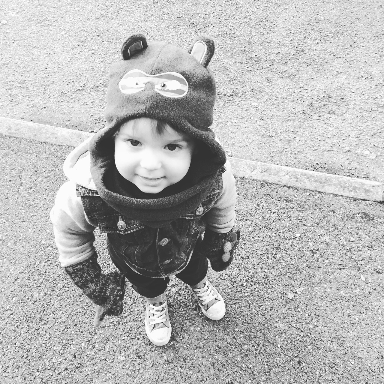 toddler boy black and white free photo