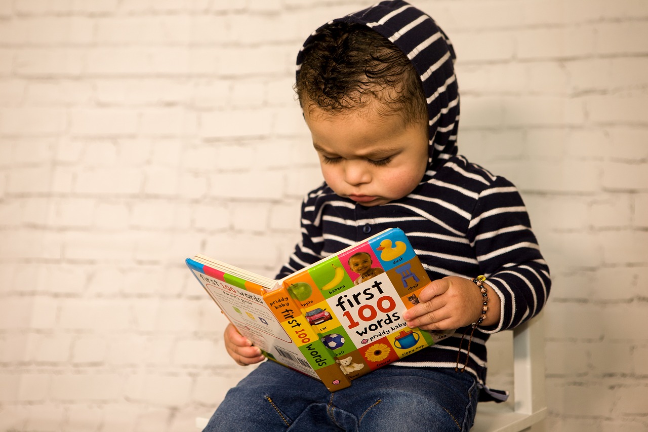 toddler  reading  kids fashion free photo