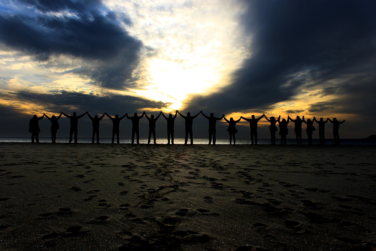 togetherness solidarity beach free photo