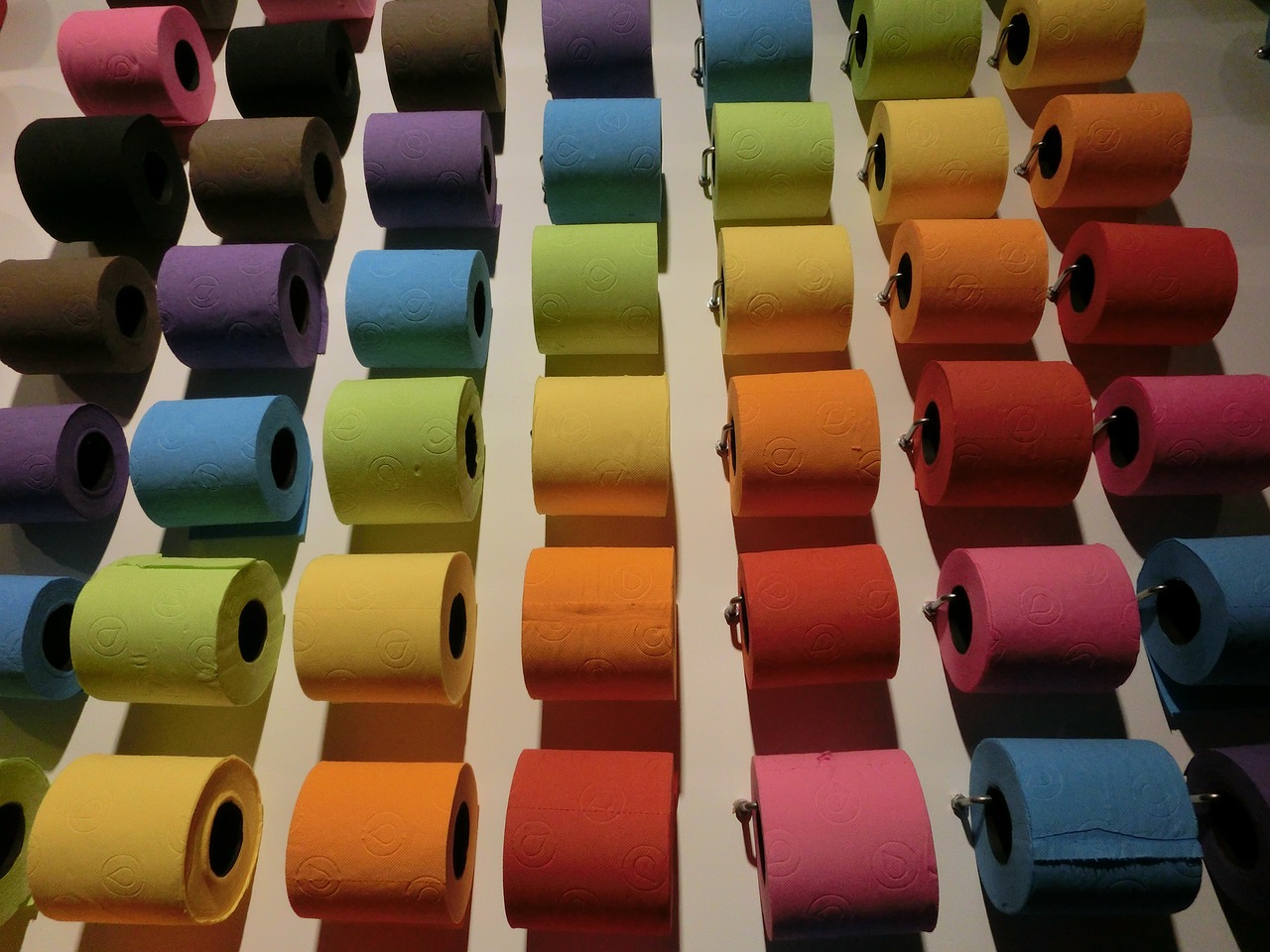 toilet paper colorful color free photo