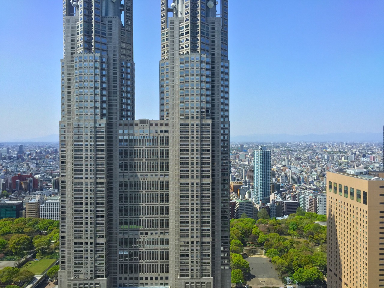 tokyo skyline architecture free photo