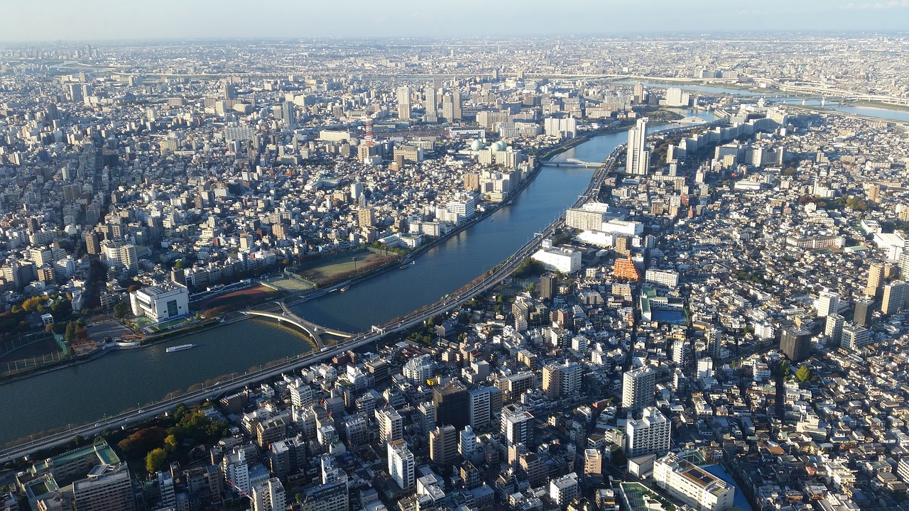 tokyo skyline japan free photo