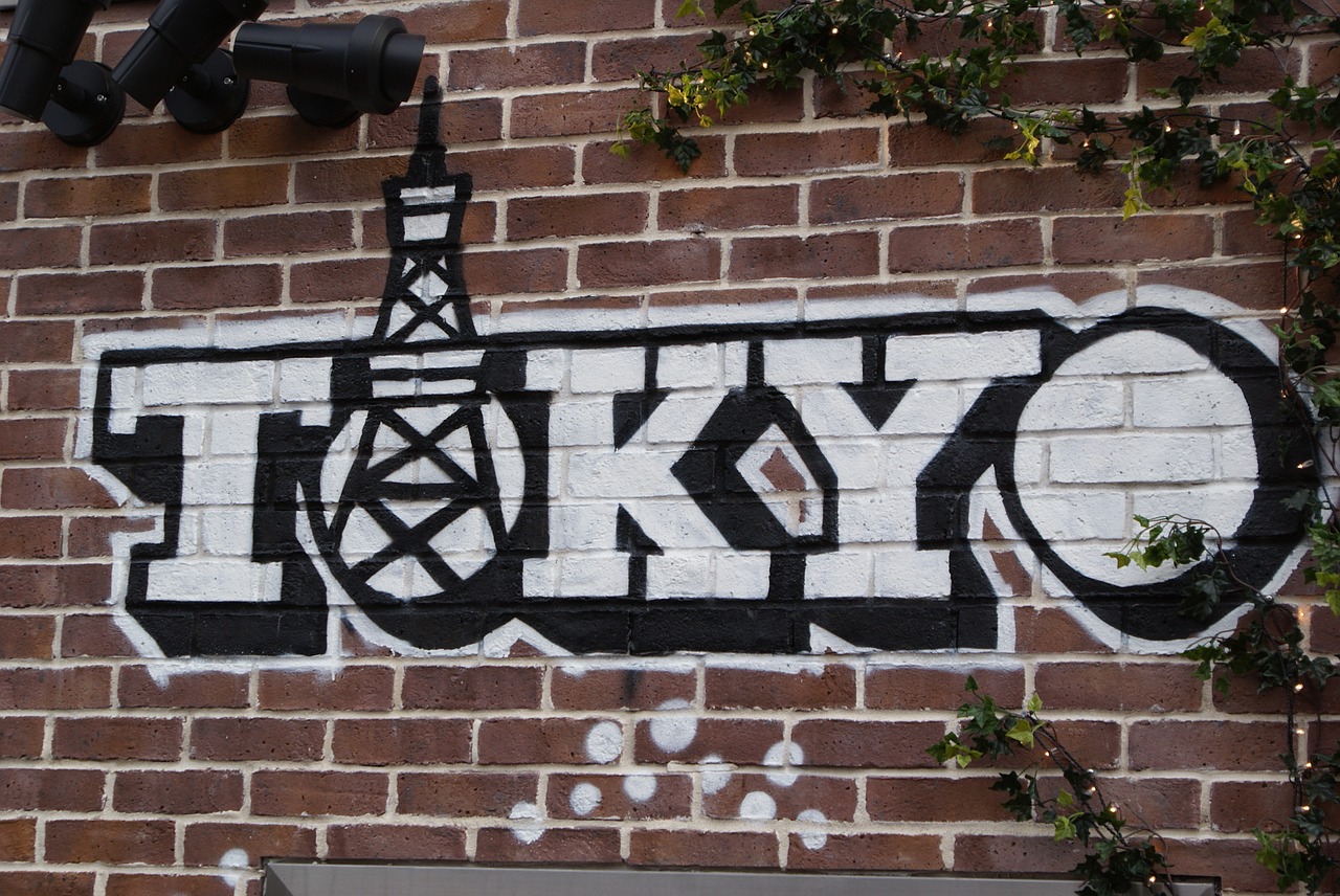 tokyo graffiti wall free photo