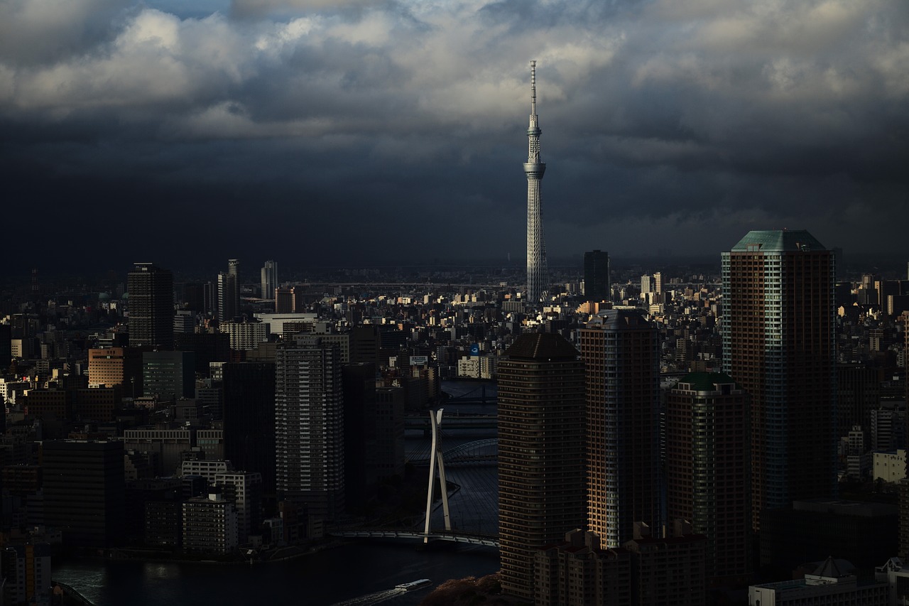 tokyo sky tree high-rise apartment spring free photo