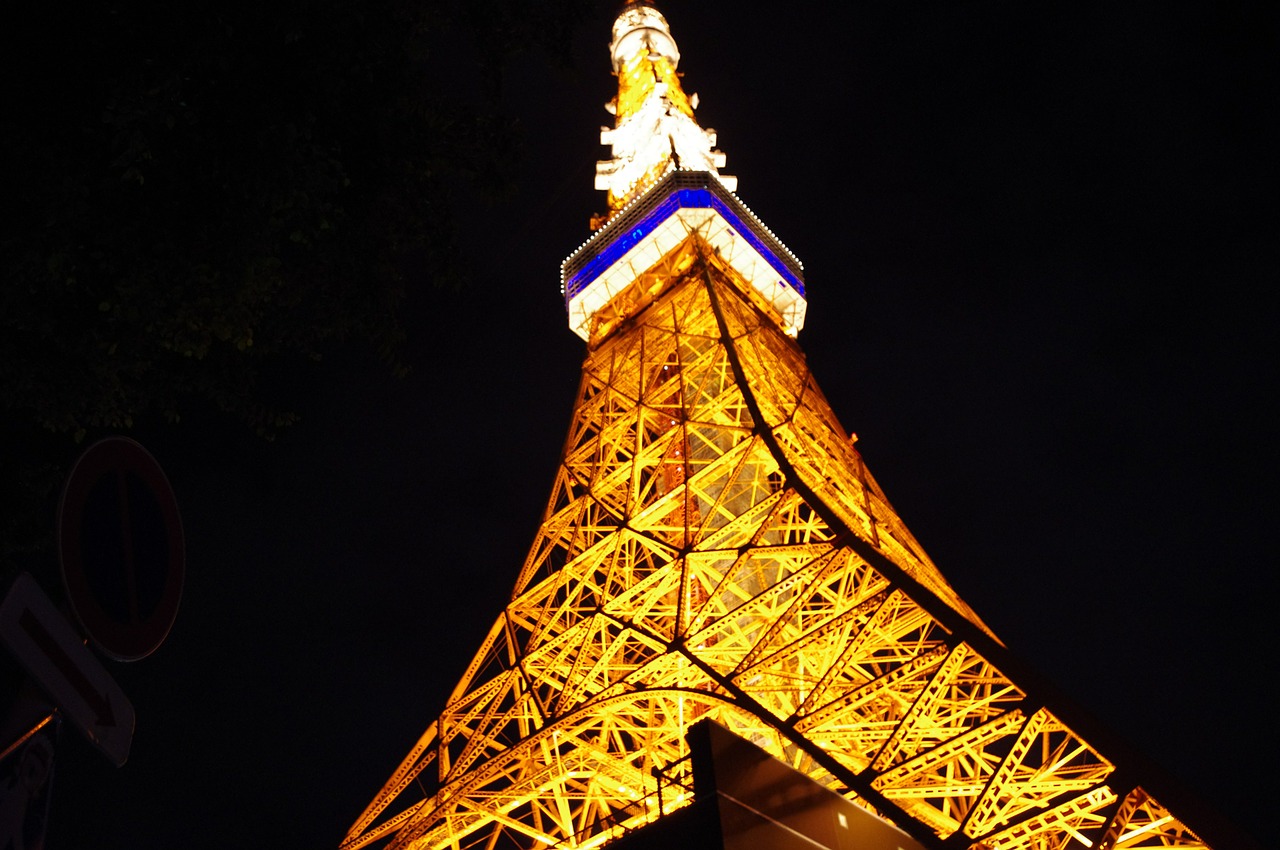 tokyo tower tokyo night view free photo