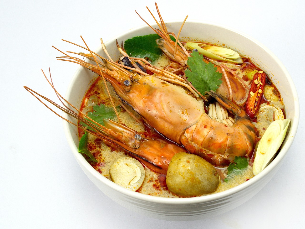 tom yum goong hot and sour soup thailand food free photo