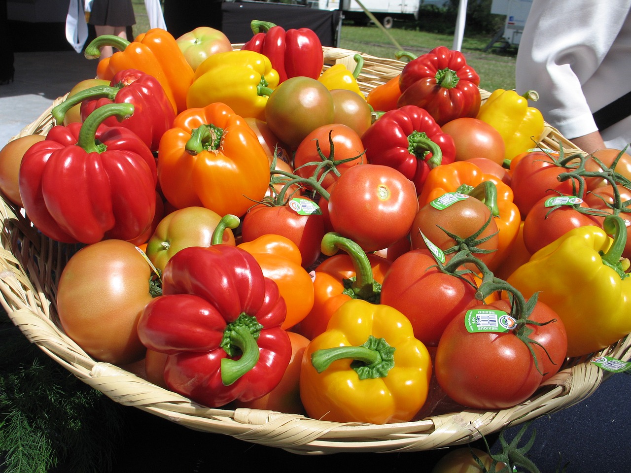 tomatoes peppers vegetables free photo