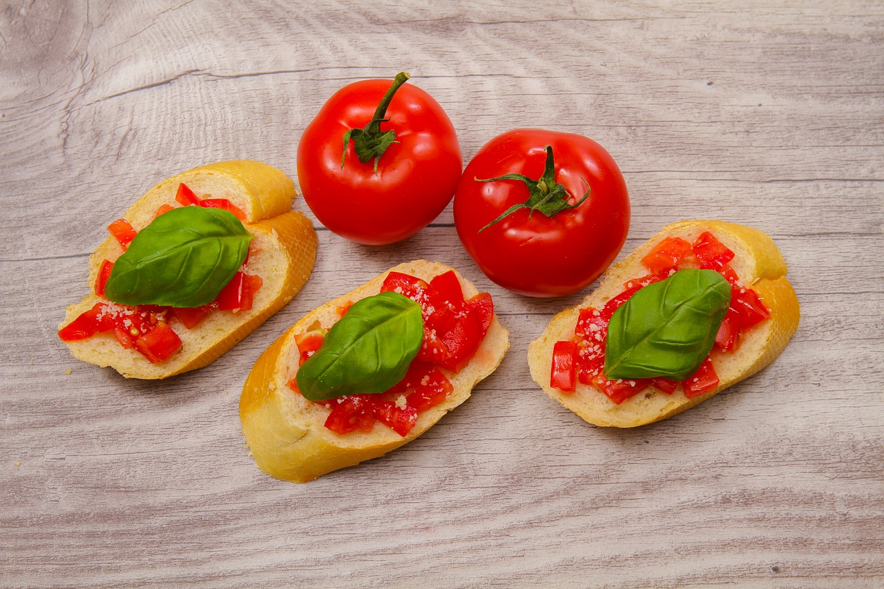 tomatoes bread culinary delight free photo