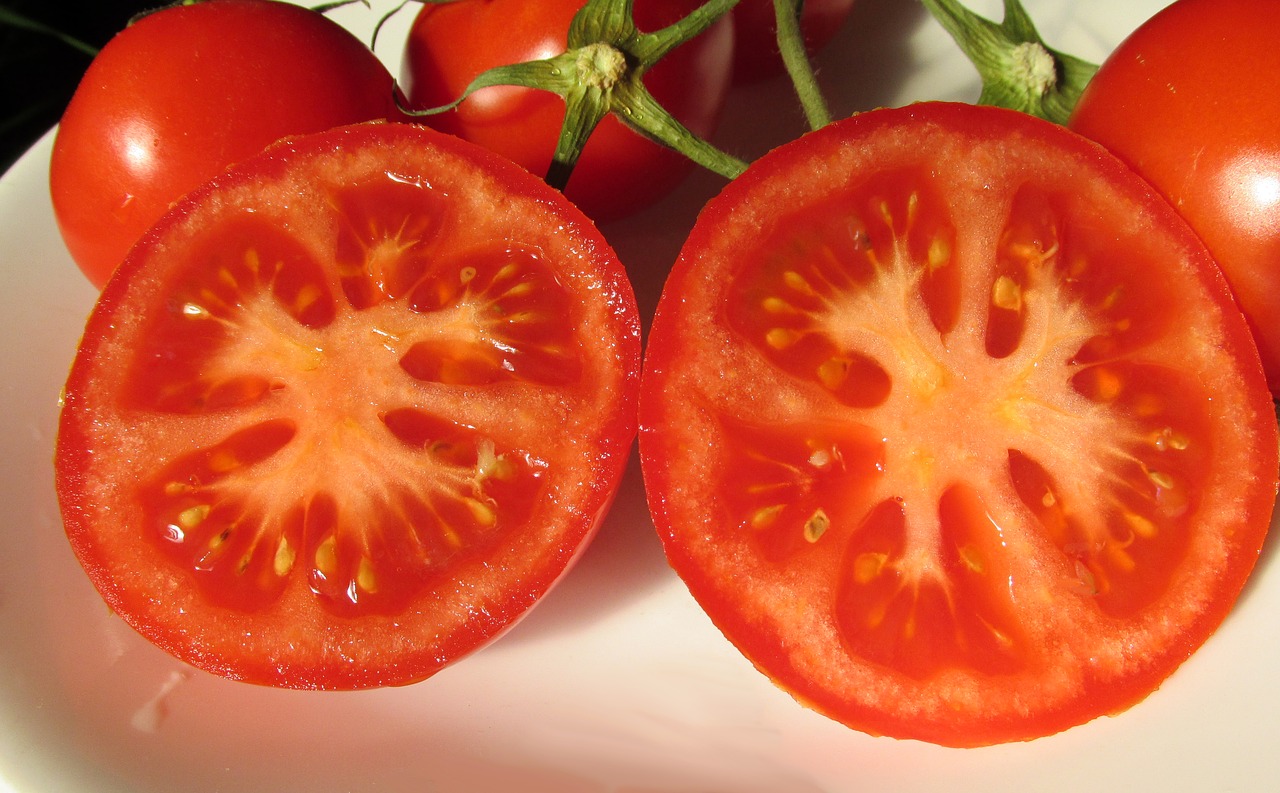 tomatoes sliced food free photo