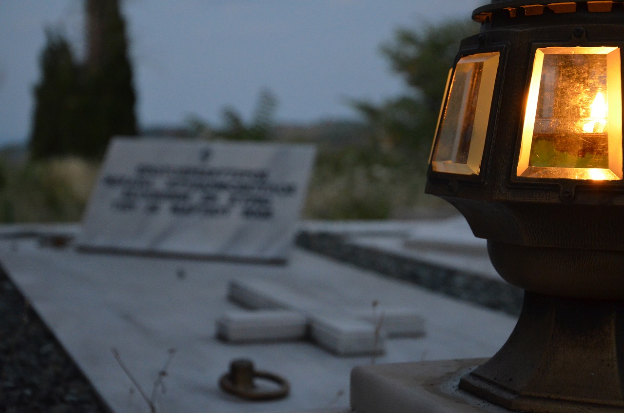 tomb candle cemetery free photo