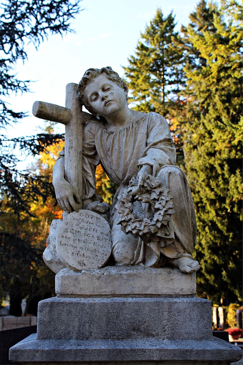 tomb sculpture cemetery free photo