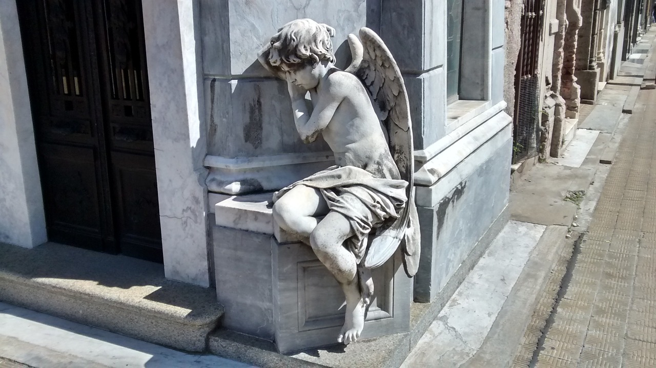 tomb art sculpture angel free photo