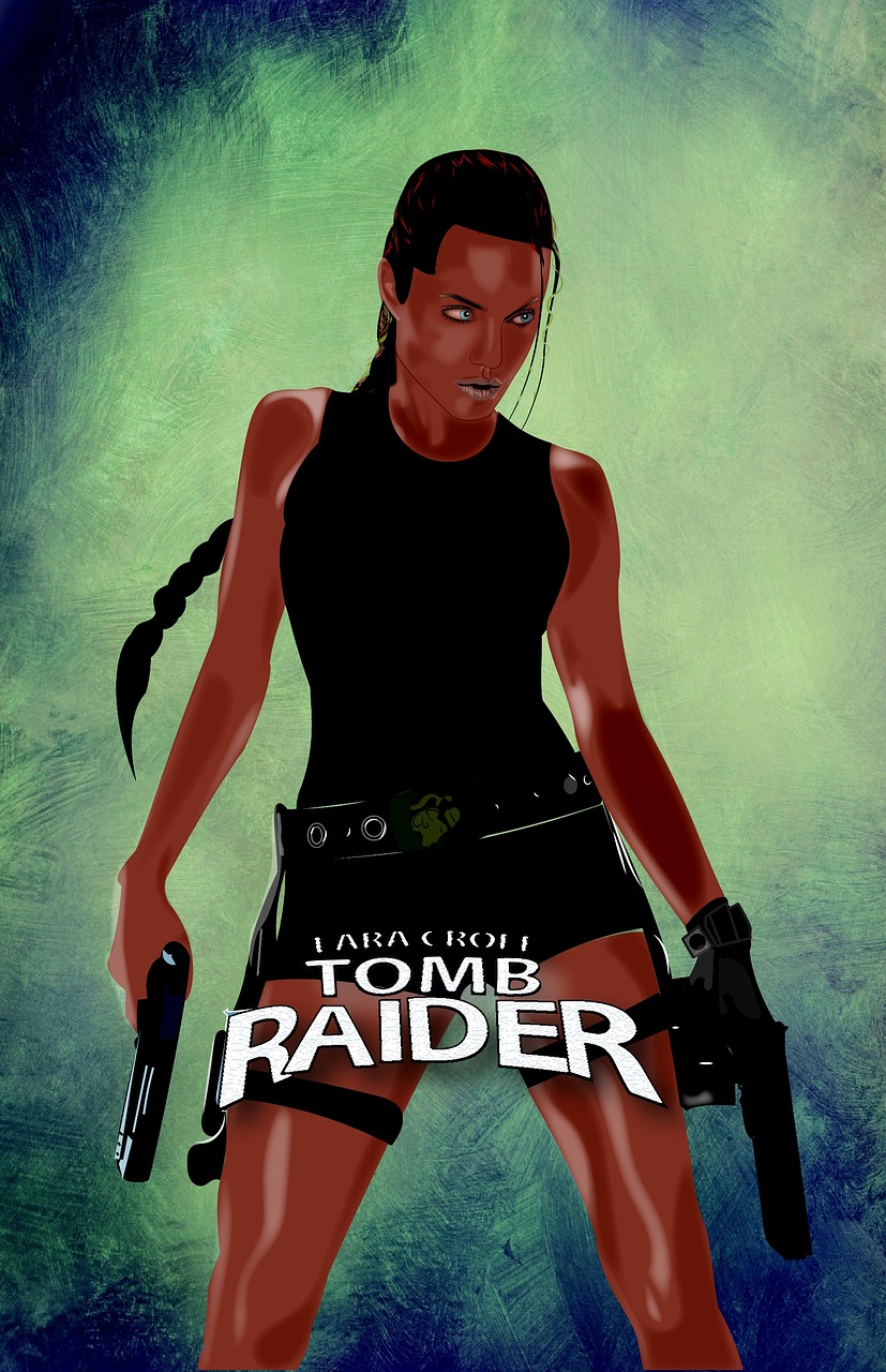 tomb raider poster woman free photo