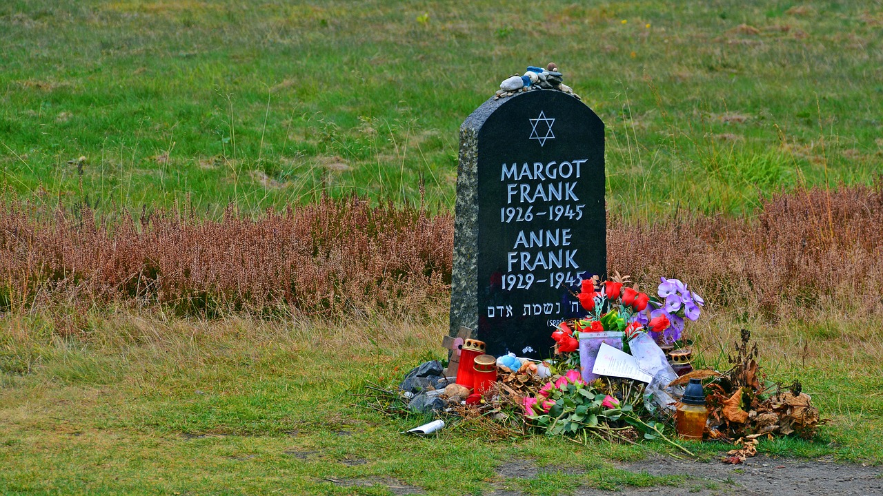 tombstone anne frank memorial free photo