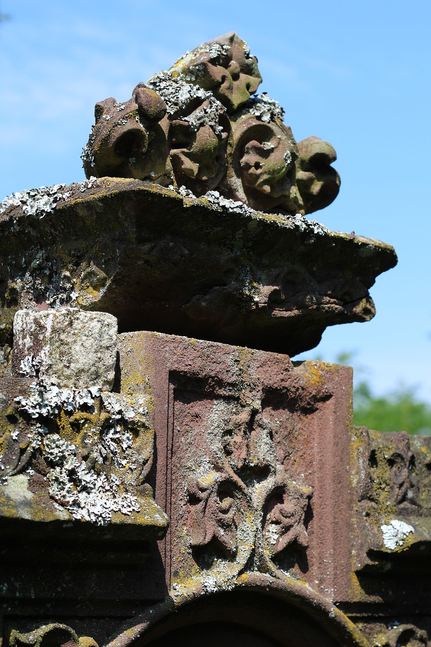 tombstone jewish cemetery rock carving free photo