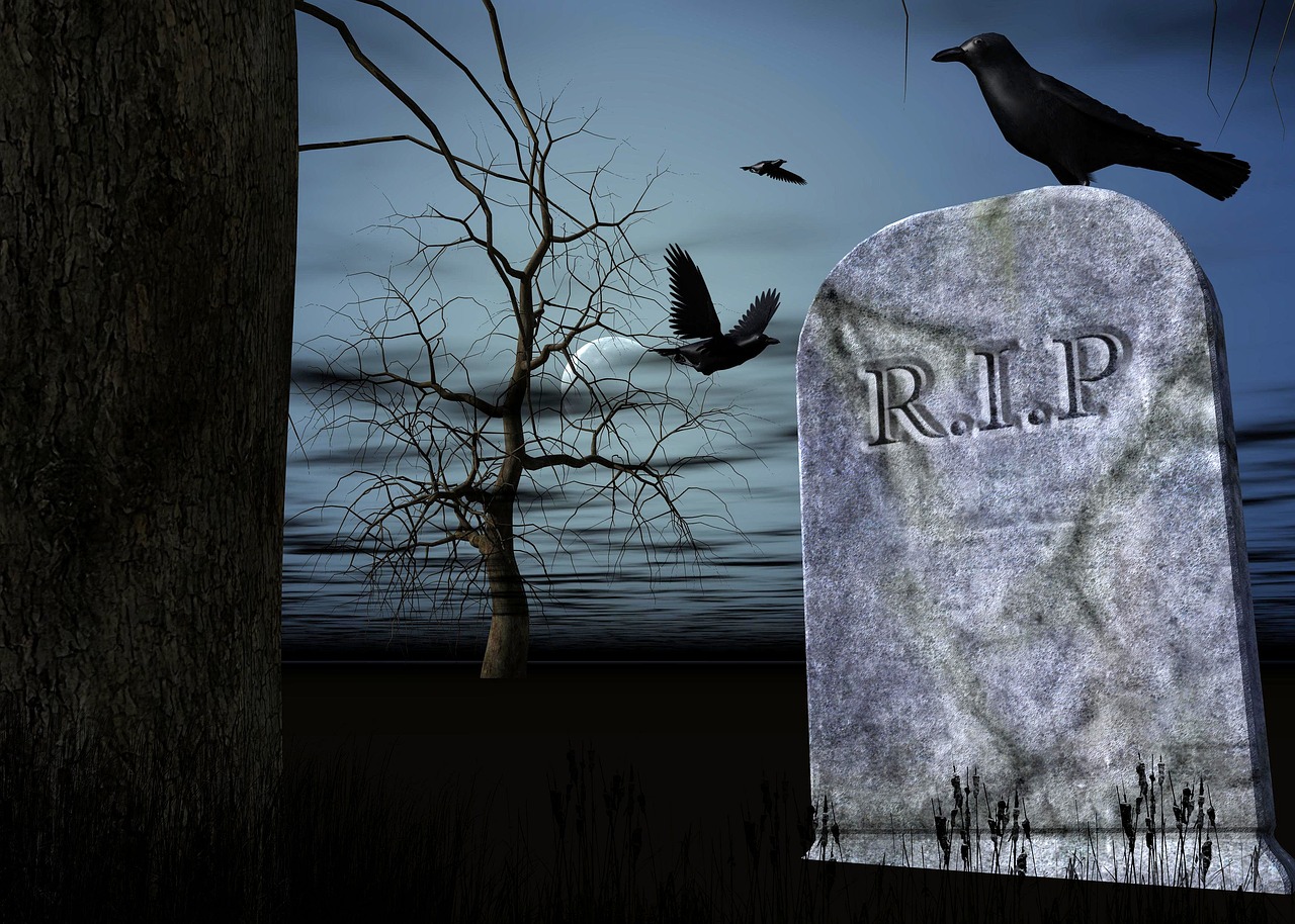 tombstone raven cemetery free photo