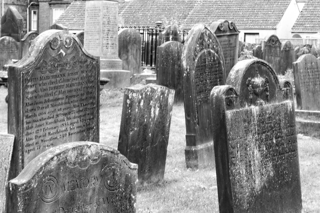 tombstones graveyard graves free photo