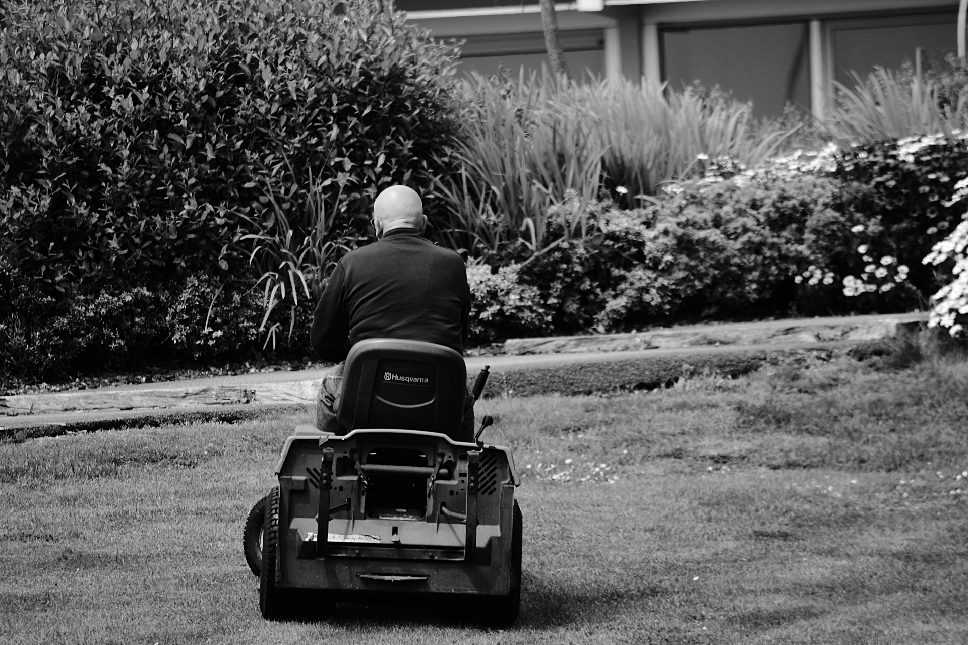 lawn mowing laborer garden free photo