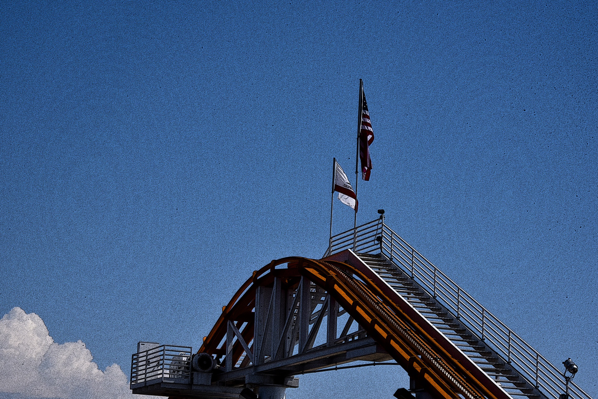 roller coaster flags free photo