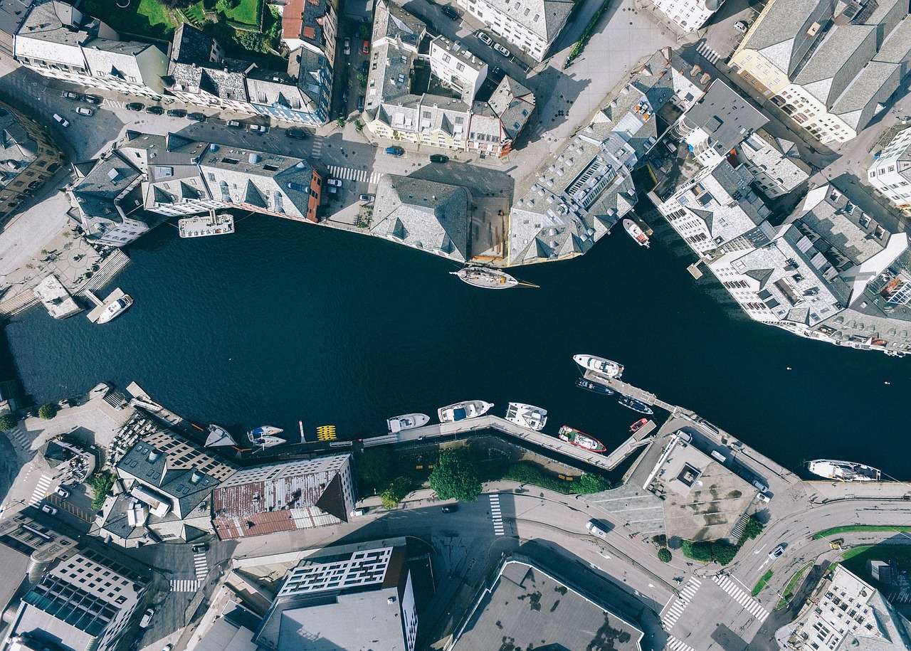 top view aerial boat free photo