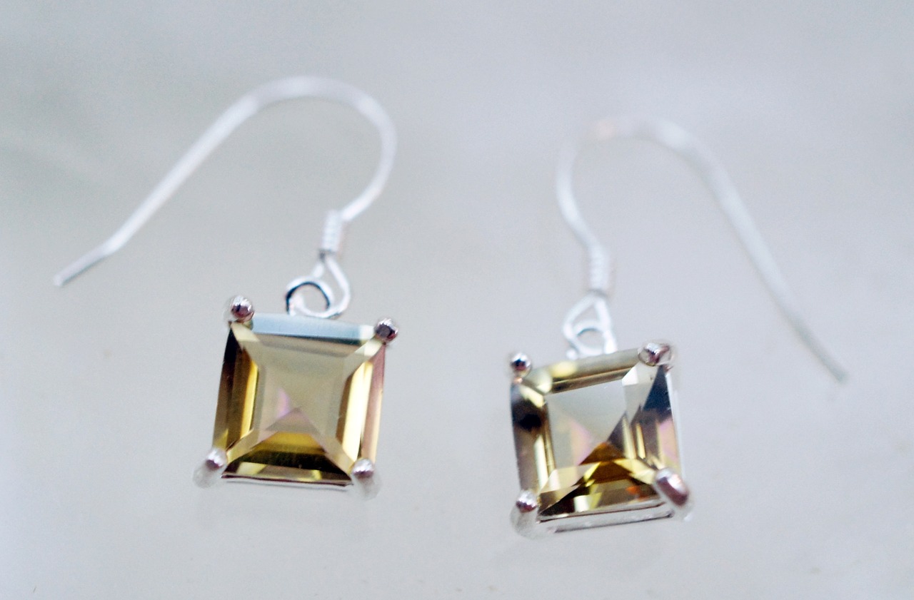 topaz earrings natural free photo