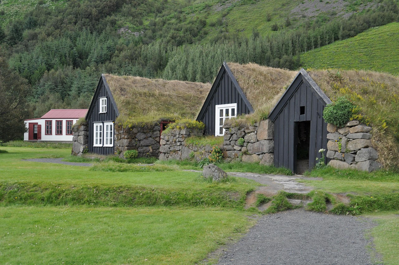 torfhaus grass roof iceland free photo