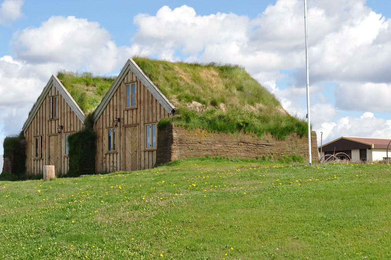 torfhaus grass roof iceland free photo