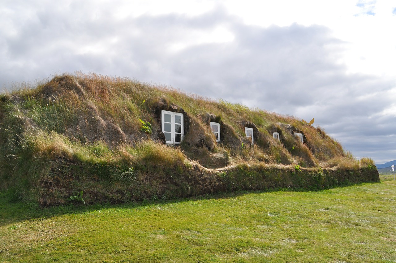 torfhaus grass roof iceland free photo