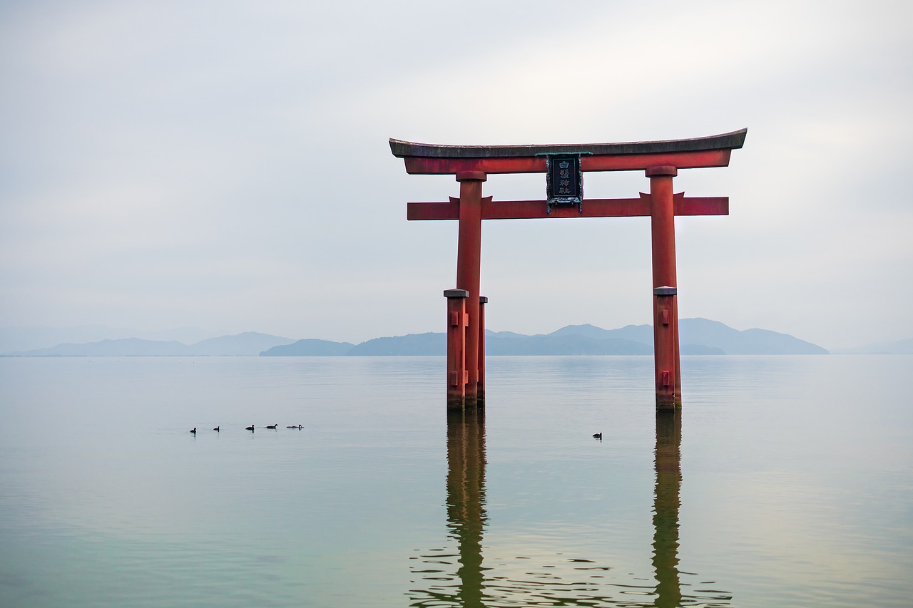 torii  sea  japan free photo