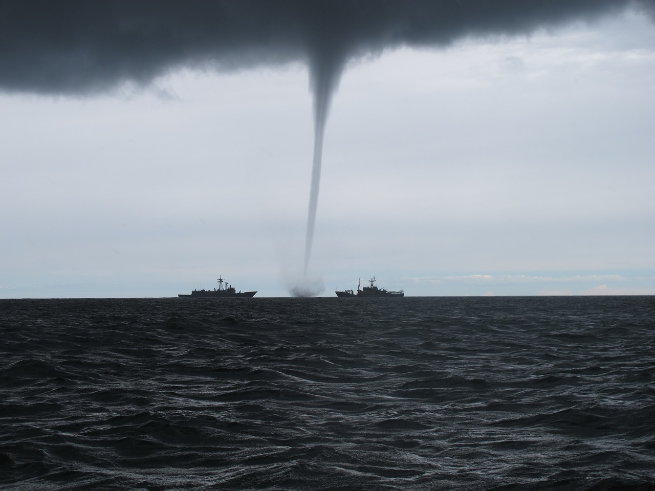 tornado whirlwind the baltic sea free photo