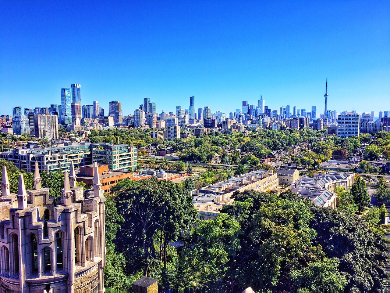 toronto skyline cityscape free photo