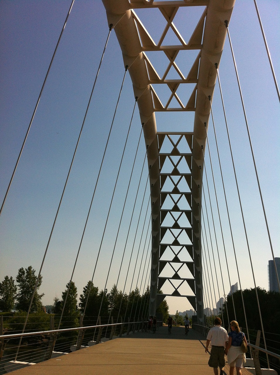 toronto urban suspension bridge free photo