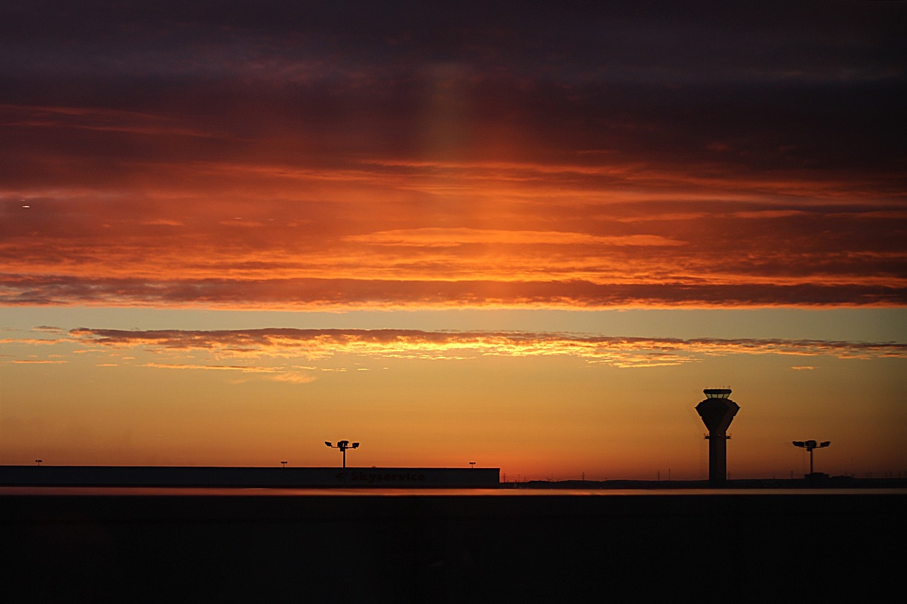 toronto airport sun free photo