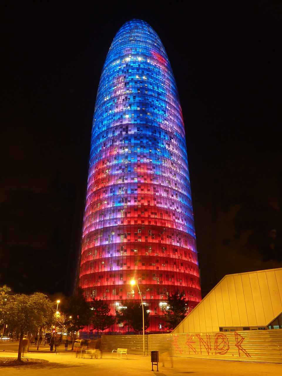 torre agbar building architecture free photo