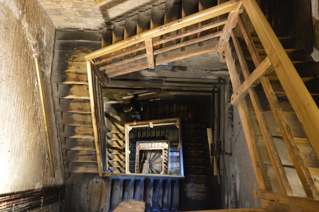 torre degli asinelli bologna wooden stairs free photo