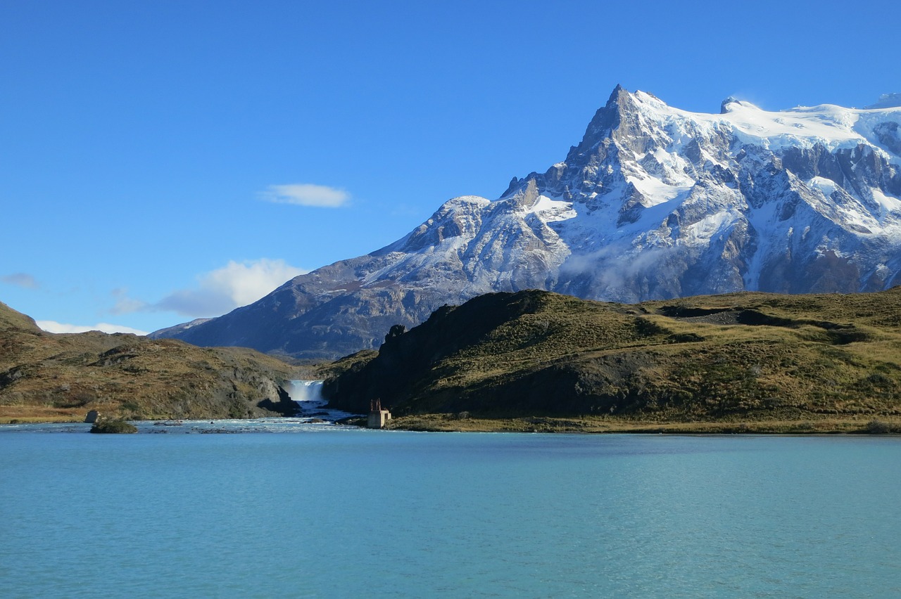 torres del paine water lake free photo