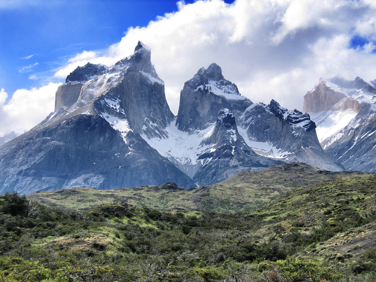 torres del paine south america mountains free photo