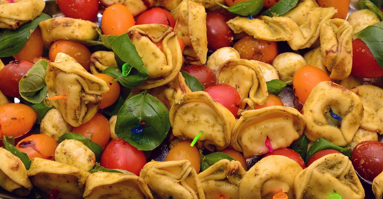 tortellini vegetable skewers impaled free photo