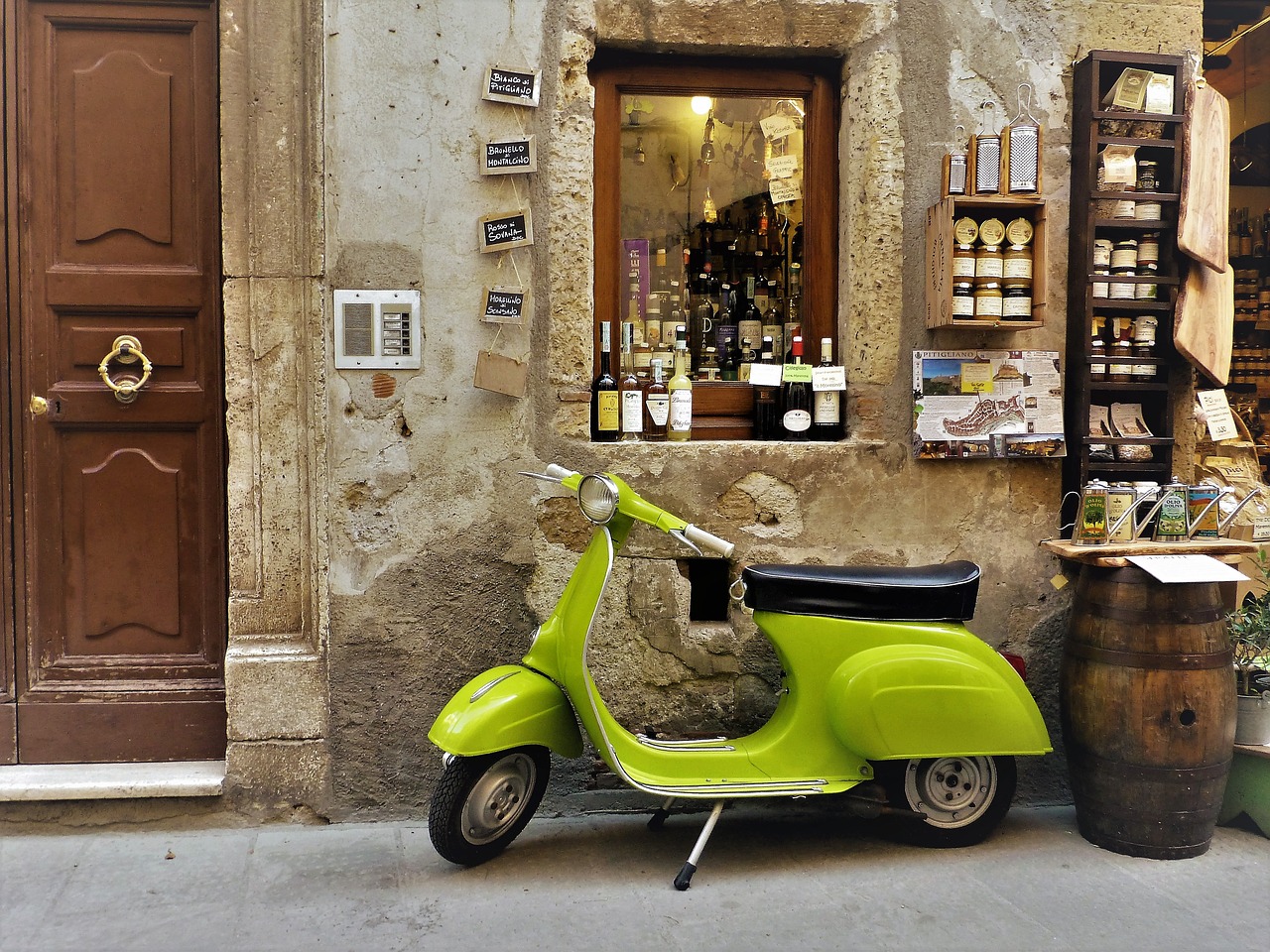 toscana vespa roller free photo