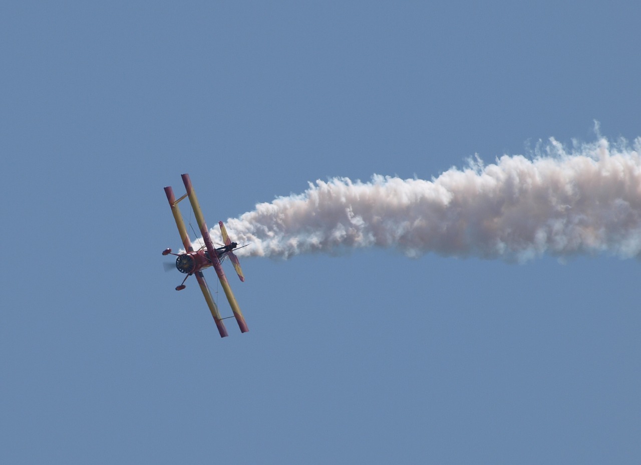 tough day at the office wing walker biplane free photo