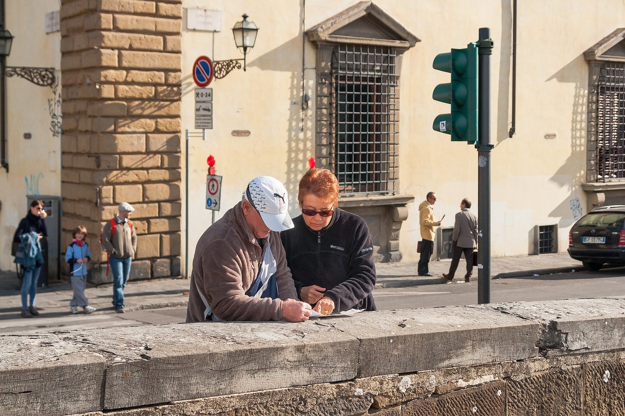 tourists street people free photo