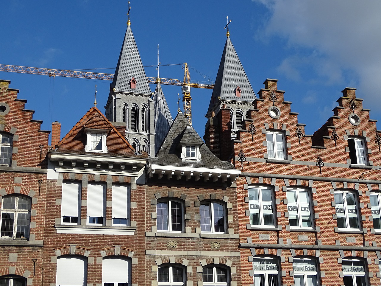 tournai  large square  cathedral free photo