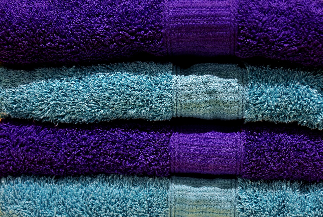 towels blue structure free photo