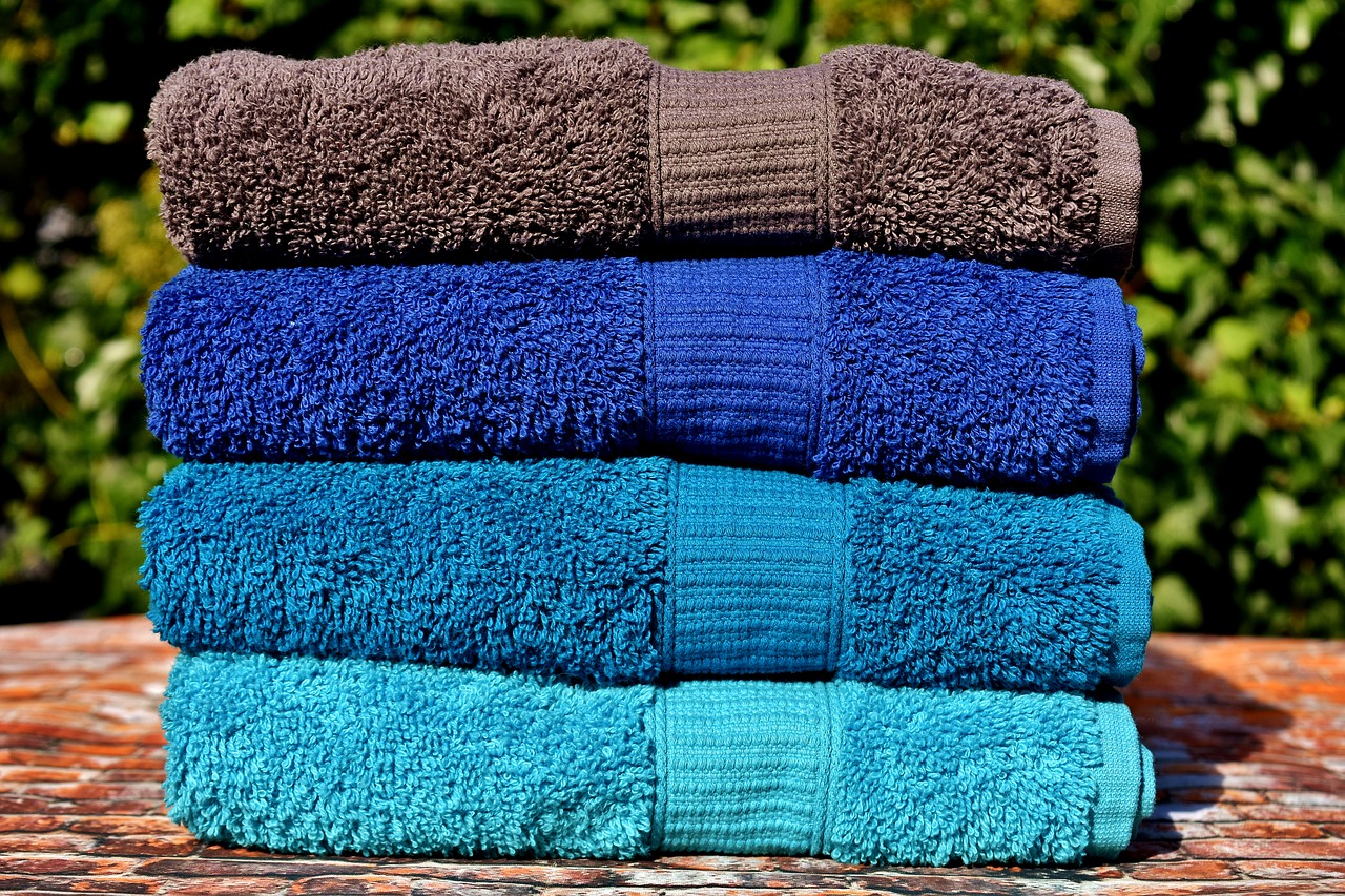 towels blue turquoise free photo