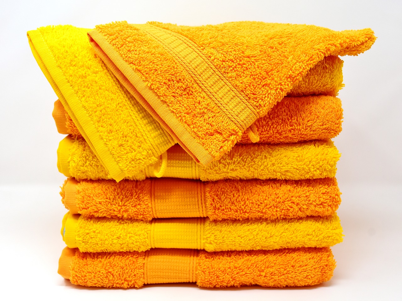 towels washcloth yellow free photo