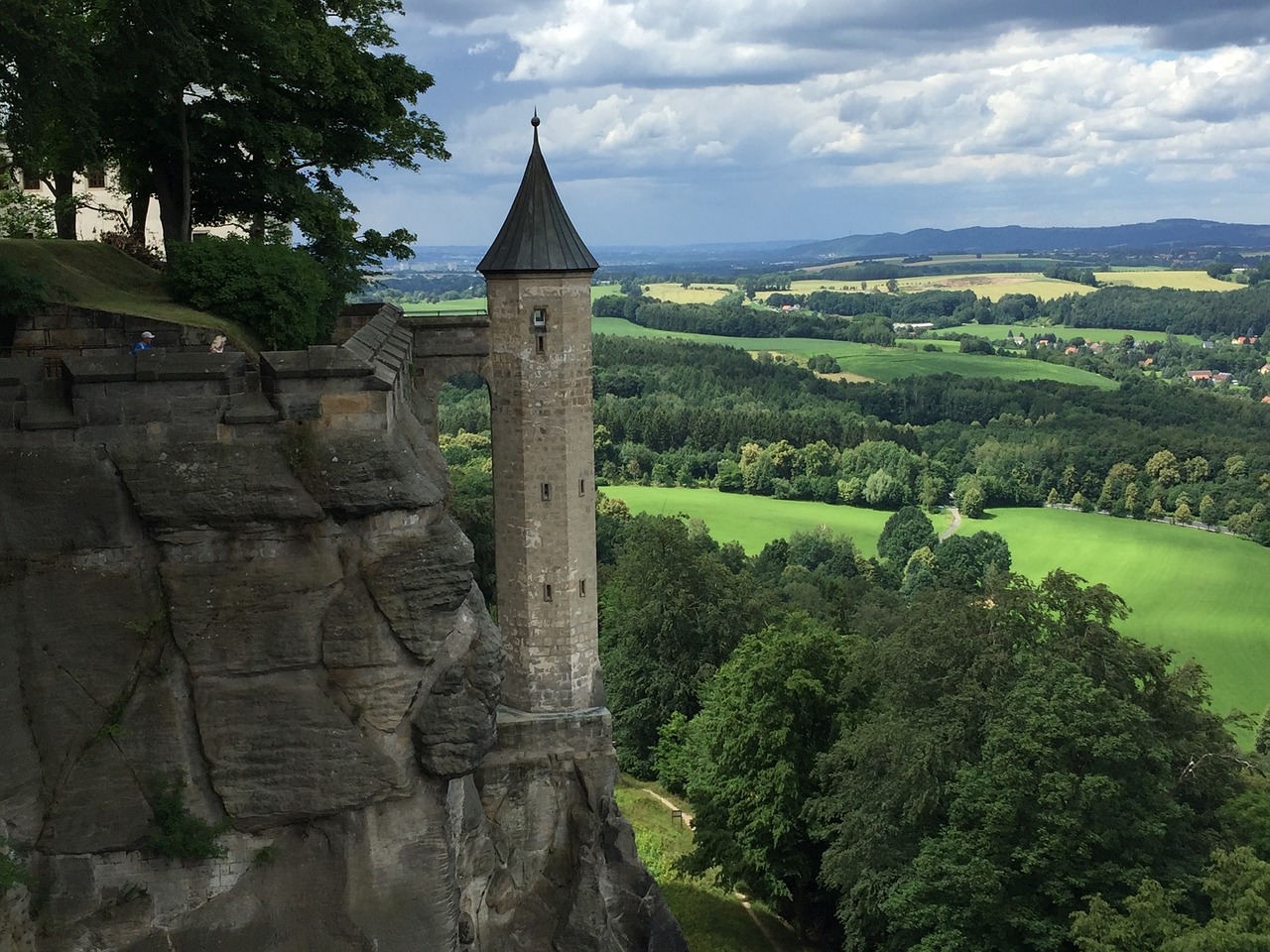 tower elbe sandstone mountains landscape free photo