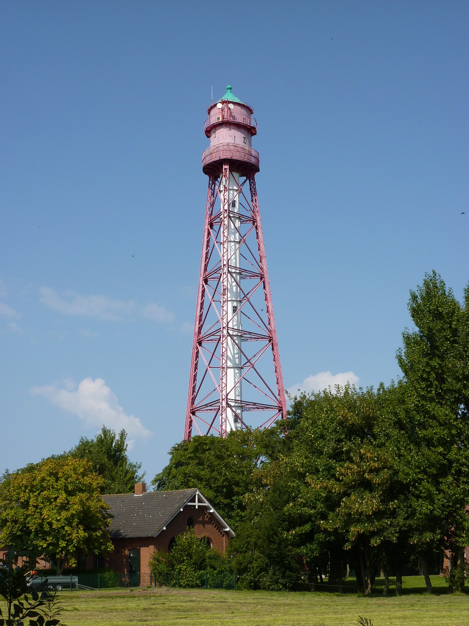 tower campen lighthouse north sea free photo