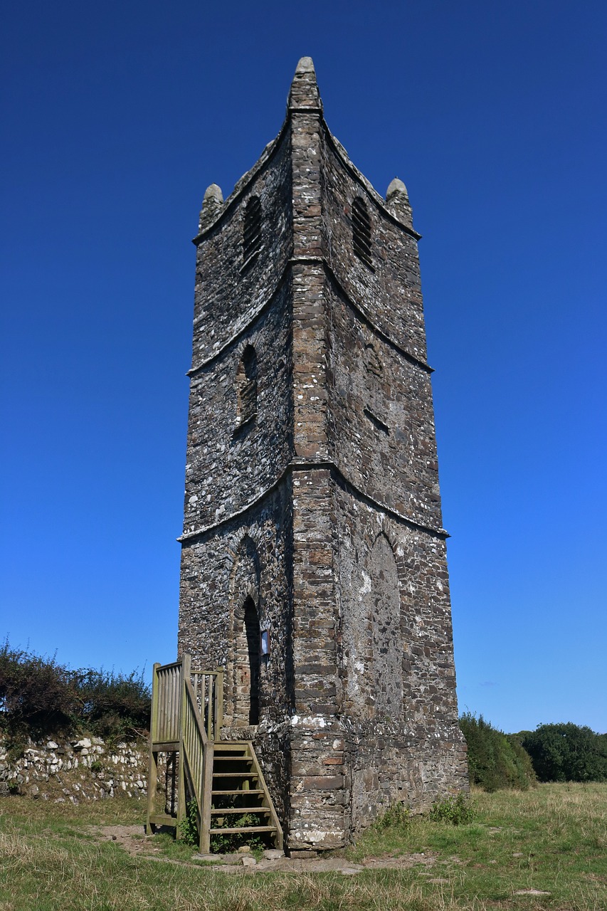 tower cornwall countryside free photo
