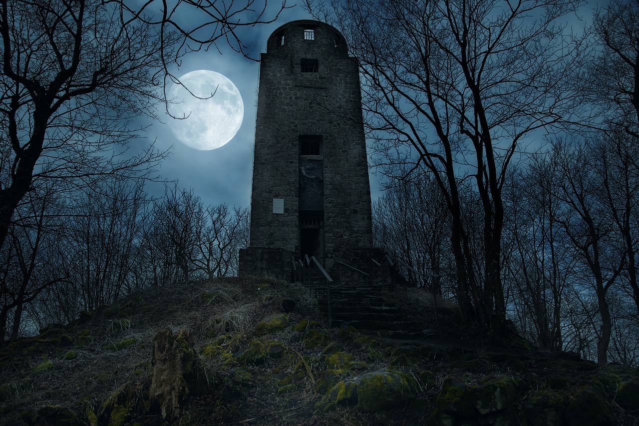 tower  moon  architecture free photo